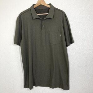 Vuori Polo Shirt Mens Extra Large Green Performance Pocket Athletic Golf Tee